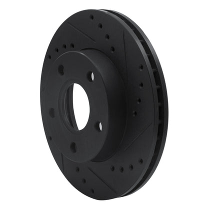 R1 Concepts R1 88-89 Merkur SCORPIO Front Left Drilled & Slotted Black Brake Rotor