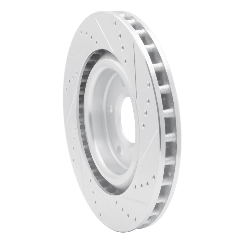R1 Concepts R1 05-13 Cadillac XLR Front Left Drilled & Slotted Silver Brake Rotor