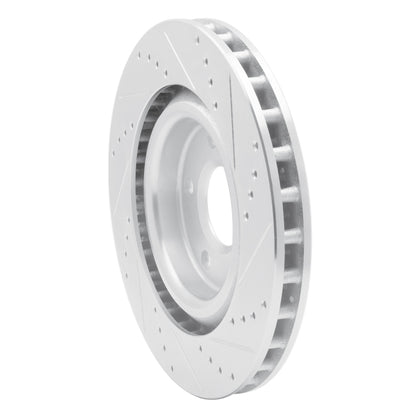 R1 Concepts R1 05-13 Cadillac XLR Front Left Drilled & Slotted Silver Brake Rotor