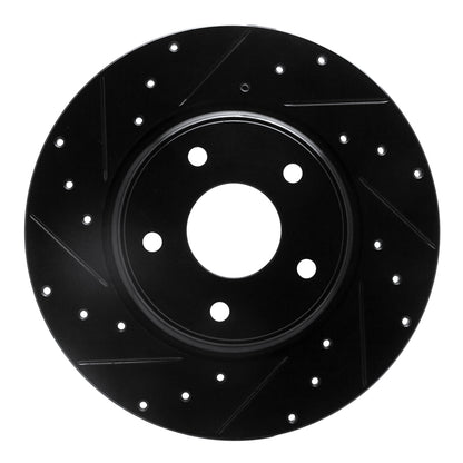 R1 Concepts R1 12-20 Chrysler Town & Country Rear Left Drilled & Slotted Black Brake Rotor