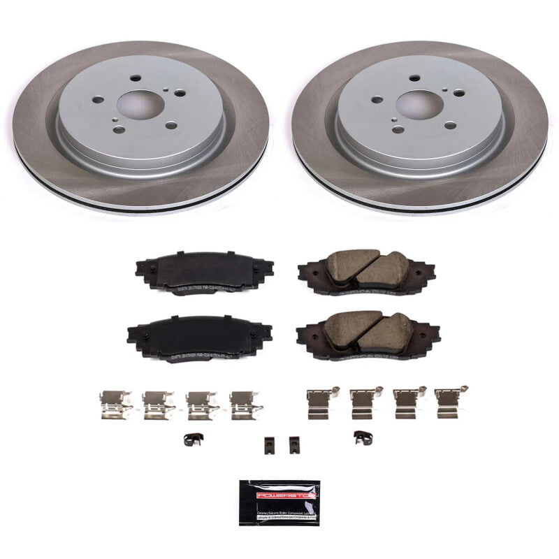 PowerStop Power Stop 18-22 Lexus RX450hL Rear Semi-Coated Rotor Kit