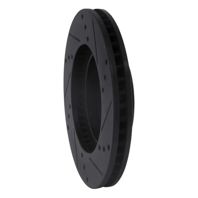 R1 Concepts R1 10-17 Lexus CT200H Front Left Drilled & Slotted Black Brake Rotor
