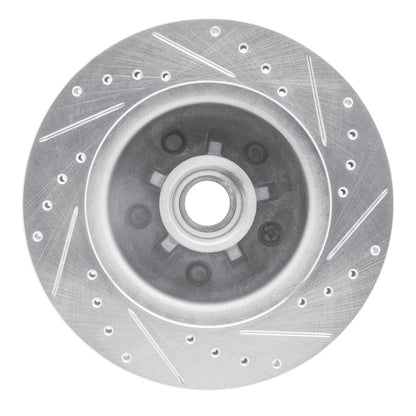 R1 Concepts R1 85-92 Chevrolet Camaro Front Left Drilled & Slotted Silver Brake Rotor