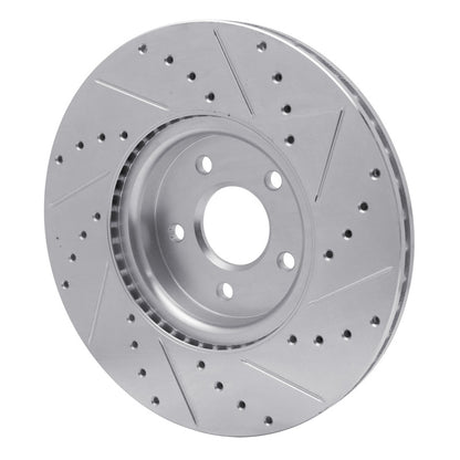 R1 Concepts R1 04-19 Ford Focus Front Left Drilled & Slotted Silver Brake Rotor