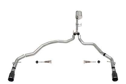 CORSA Performance Corsa 2021-2025 Ford F-150 Regular Cab/ 8in Bed 3.5L V6 Sport Cat-Back Dual Rear Exit-