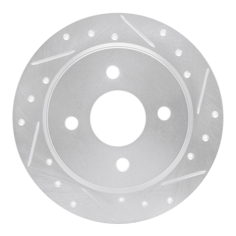 R1 Concepts R1 01-19 Ford Fiesta (USA/Canada) Rear Right Drilled & Slotted Silver Brake Rotor