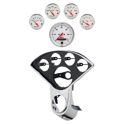 Autometer Arctic White Direct Fit Dash Kit 55-59 Chevy Truck (1 x 3-3/8in. / 4 x 2-1/16in.)