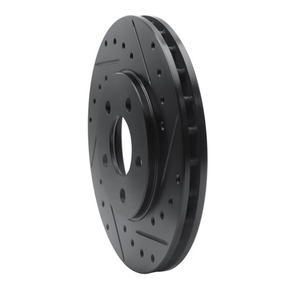R1 Concepts R1 95-00 Chrysler Sebring Front Right Drilled & Slotted Black Brake Rotor