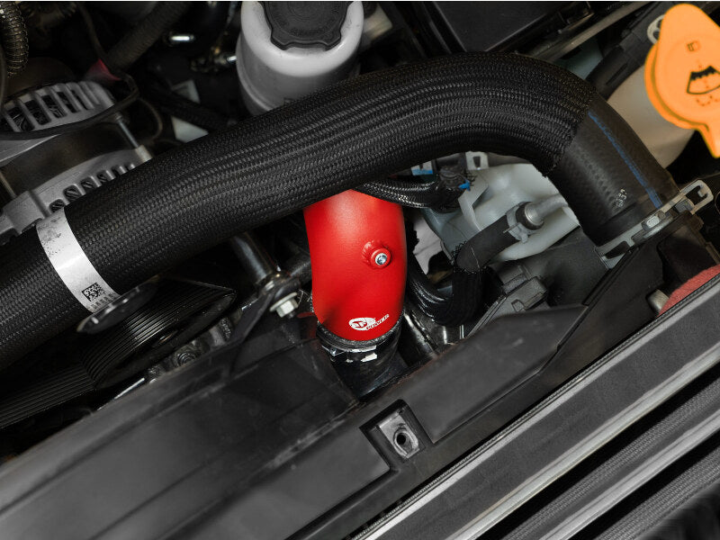 aFe BladeRunner 3in & 3-1/2in AL Hot and Cold Charge Pipe Kit Red RAM Diesel Trucks 25-26 L6-6.7L