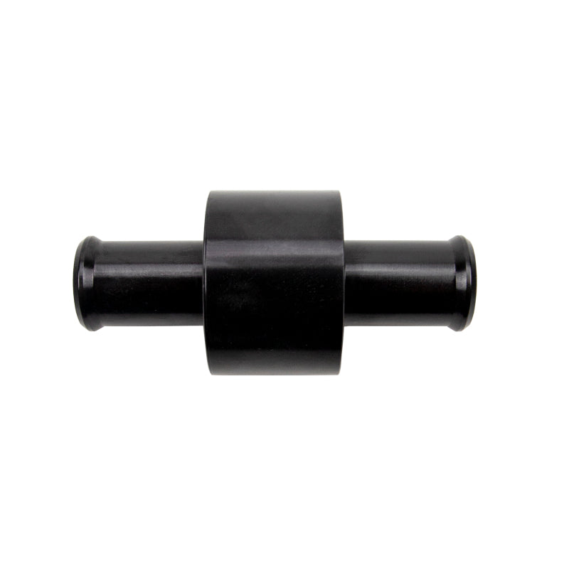 Wehrli 3/4in Hose Barb Straight w/ 1/2in NPT Port Billet Aluminum Adapter Fitting - Black Anodized