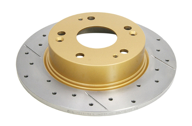 DBA 04-08 Acura TSX Rear Street Series Drilled & Slotted Rotor w/Gold Hat