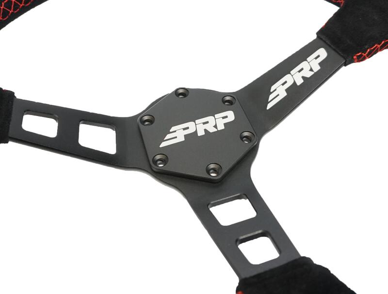 PRP Seats PRP Deep Dish Suede Steering Wheel - Red