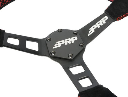 PRP Seats PRP Deep Dish Suede Steering Wheel - Red