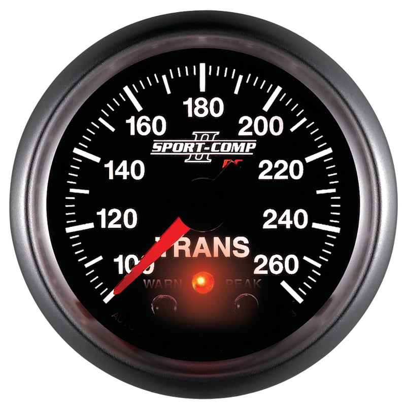 Autometer Elite 52.4mm 100-260F Transmission Temperature Peak & Warn w/ Electronic Control Gauge