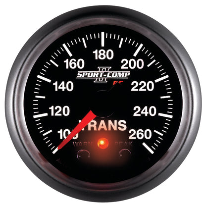 Autometer Elite 52.4mm 100-260F Transmission Temperature Peak & Warn w/ Electronic Control Gauge