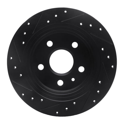 R1 Concepts R1 11-16 Buick LaCrosse Rear Right Drilled & Slotted Black Brake Rotor