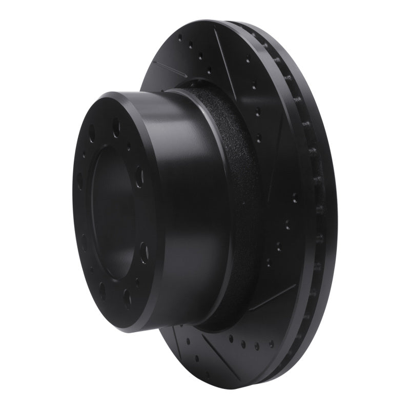 R1 Concepts R1 09-25 Dodge Ram 3500 Rear Right Drilled & Slotted Black Brake Rotor