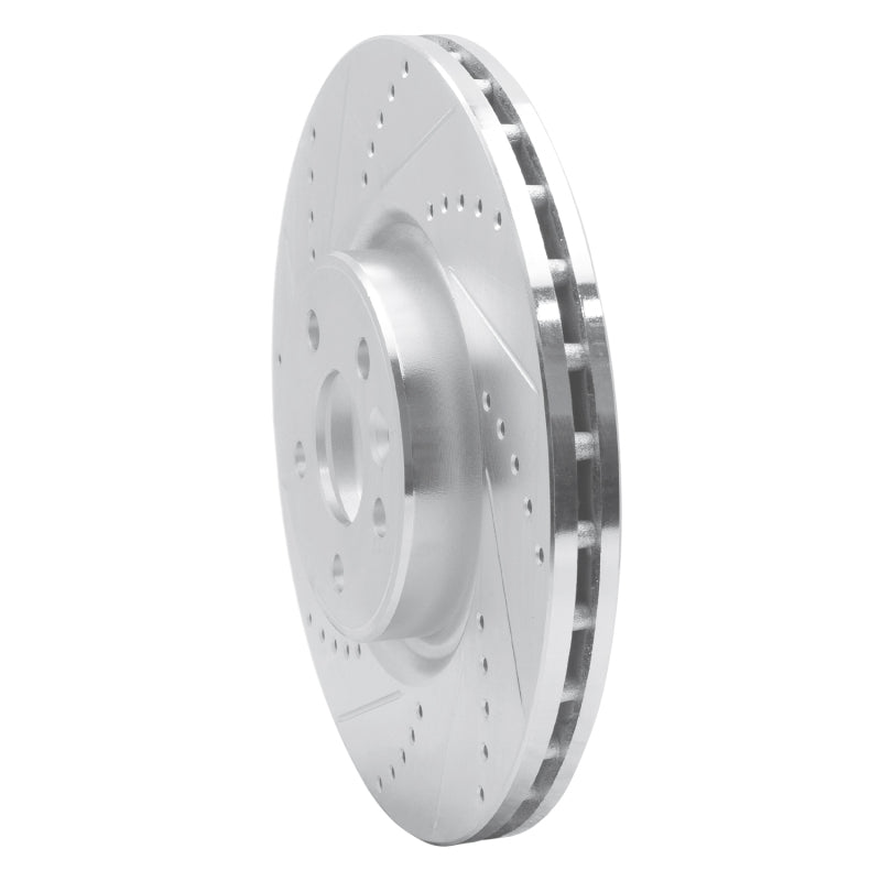 R1 Concepts R1 07-16 Volvo S80 Front Left Drilled & Slotted Silver Brake Rotor