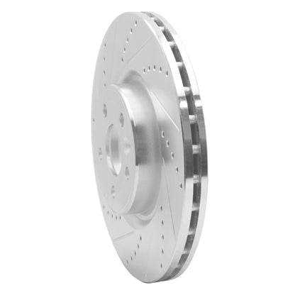 R1 Concepts R1 07-16 Volvo S80 Front Left Drilled & Slotted Silver Brake Rotor