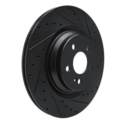 R1 Concepts R1 20-26 Mercedes-Benz GLE53 AMG Rear Right Drilled & Slotted Black Brake Rotor