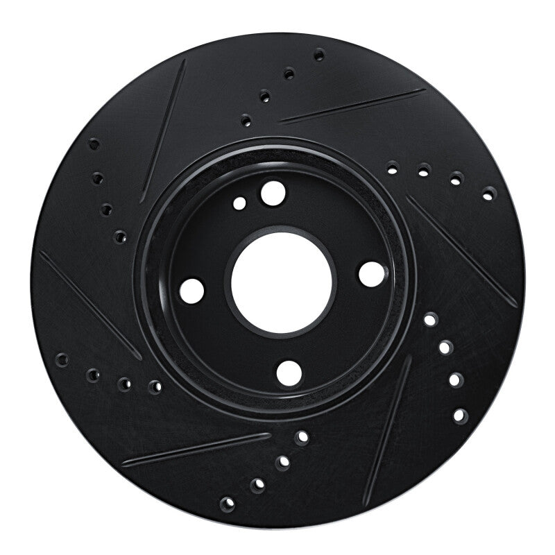 R1 Concepts R1 16-25 Mazda 2 (Mexico) Front Right Drilled & Slotted Black Brake Rotor