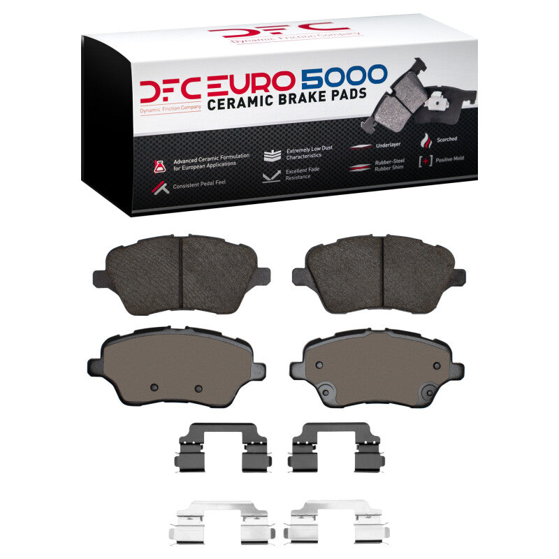 DFC 14-23 Ford Transit Courier (Mexico) Front Euro 5000 Ceramic Brake Pads and Hardware Kit