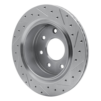 R1 Concepts R1 12-14 Ford F-150 4WD Rear Left Drilled & Slotted Silver Brake Rotor