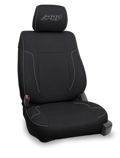 PRP Seats PRP 12-14 Ford Raptor Front Seat Covers (Pair) - Black w Silver Stitch