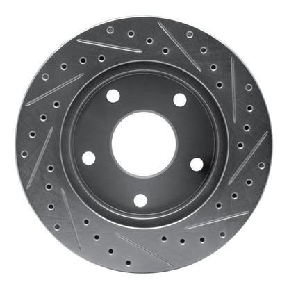 R1 Concepts R1 94-99 Dodge Ram 1500 Pickup Front Left Drilled & Slotted Silver Brake Rotor
