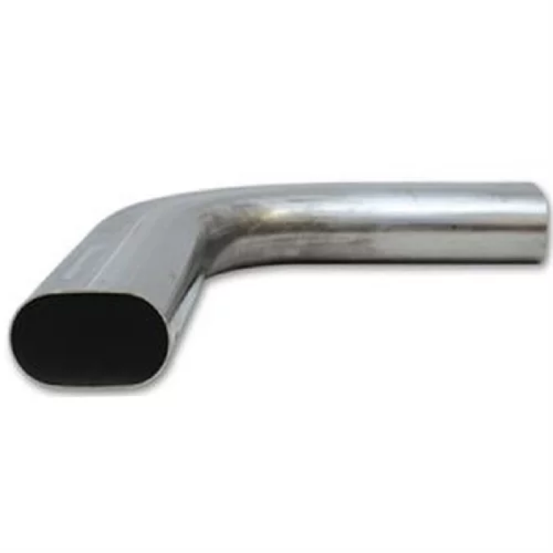 Granatelli Motor Sports Granatelli 3in Oval Stainless Steel Horizontal 90 Deg Bend 4.5in Bend Radius Tubing