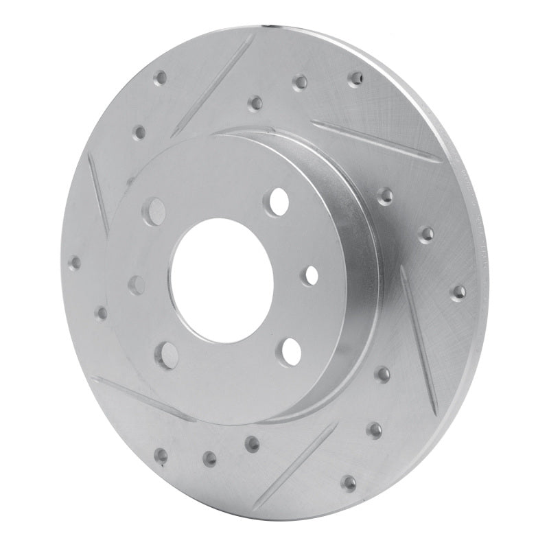 R1 Concepts R1 2009-2019 Fiat 500 (USA/Canada) Rear Left Drilled & Slotted Silver Brake Rotor
