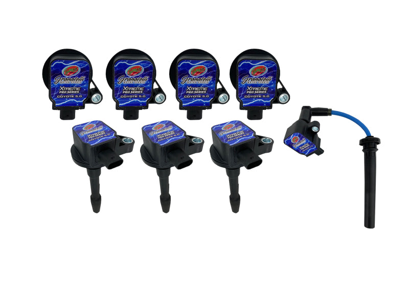 Granatelli Motor Sports Granatelli 18-23 Ford 5.0L 4V Hi-Perf Coil-On-Plug Wire Conn Kit w/Coil Packs- Blue (65K Volt)