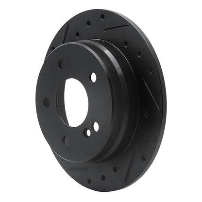 R1 Concepts R1 94-98 Mercedes-Benz C280 Rear Left Drilled & Slotted Black Brake Rotor