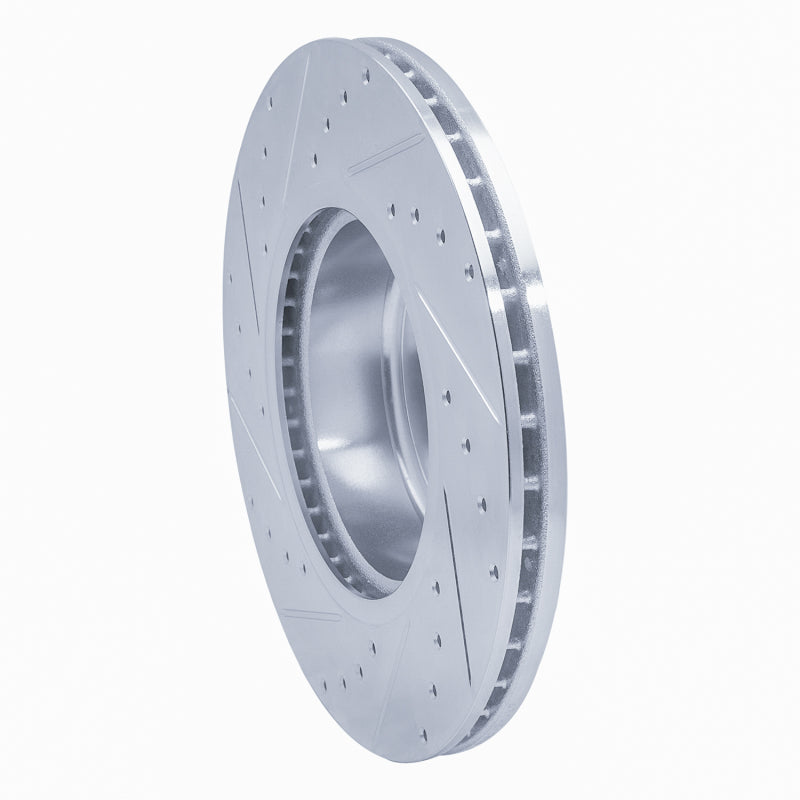 R1 Concepts R1 06-13 BMW 330I Front Right Drilled & Slotted Silver Brake Rotor