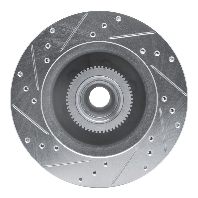 R1 Concepts R1 93-96 Dodge DAKOTA RWD Front Right Drilled & Slotted Silver Brake Rotor