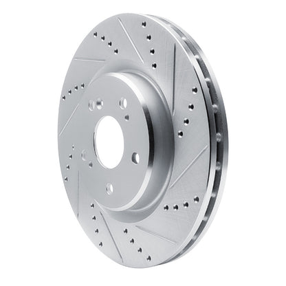 R1 Concepts R1 2019-2025 Acura RDX Front Right Drilled & Slotted Silver Brake Rotor