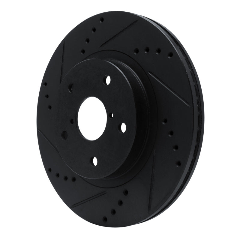 R1 Concepts R1 -24 Subaru Forester Front Left Drilled & Slotted Black Brake Rotor