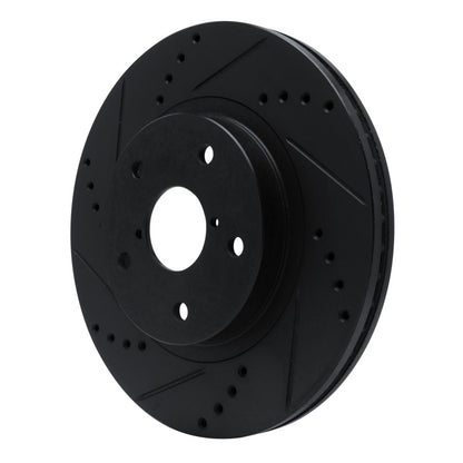 R1 Concepts R1 -24 Subaru Forester Front Left Drilled & Slotted Black Brake Rotor