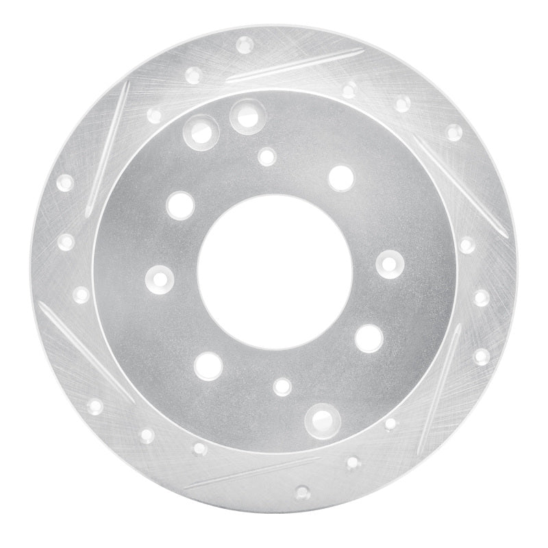 R1 Concepts R1 99-06 Hyundai SONATA Rear Left Drilled & Slotted Silver Brake Rotor