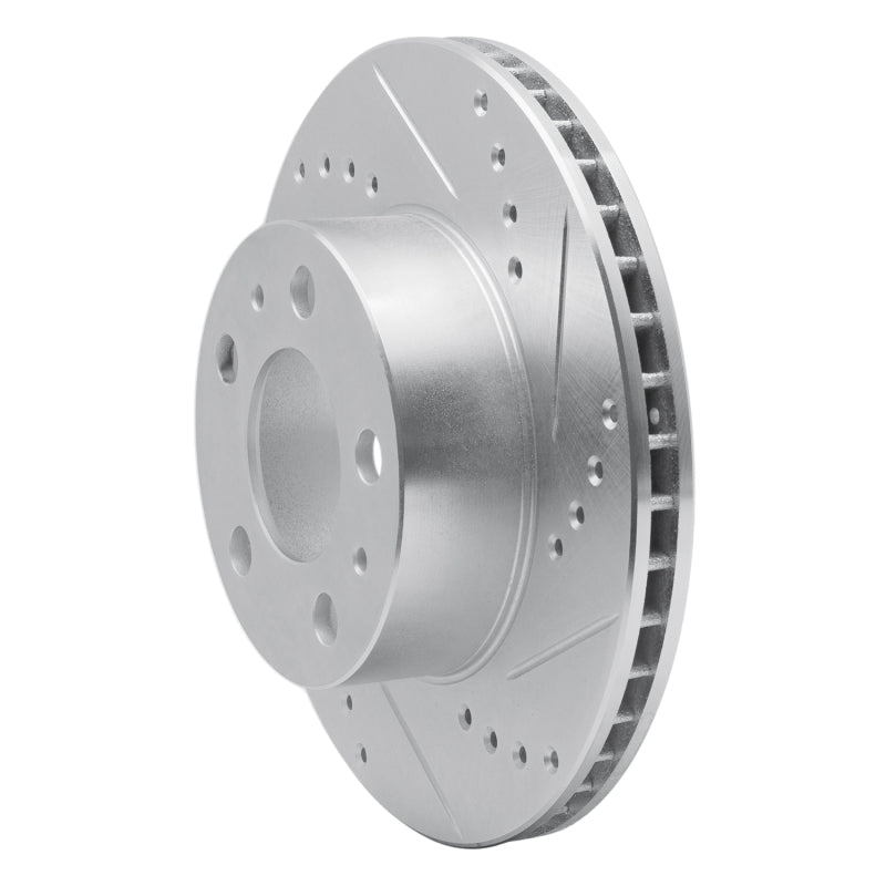 R1 Concepts R1 76-93 Volvo 242 Front Right Drilled & Slotted Silver Brake Rotor