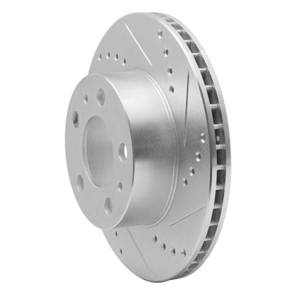 R1 Concepts R1 76-93 Volvo 242 Front Right Drilled & Slotted Silver Brake Rotor