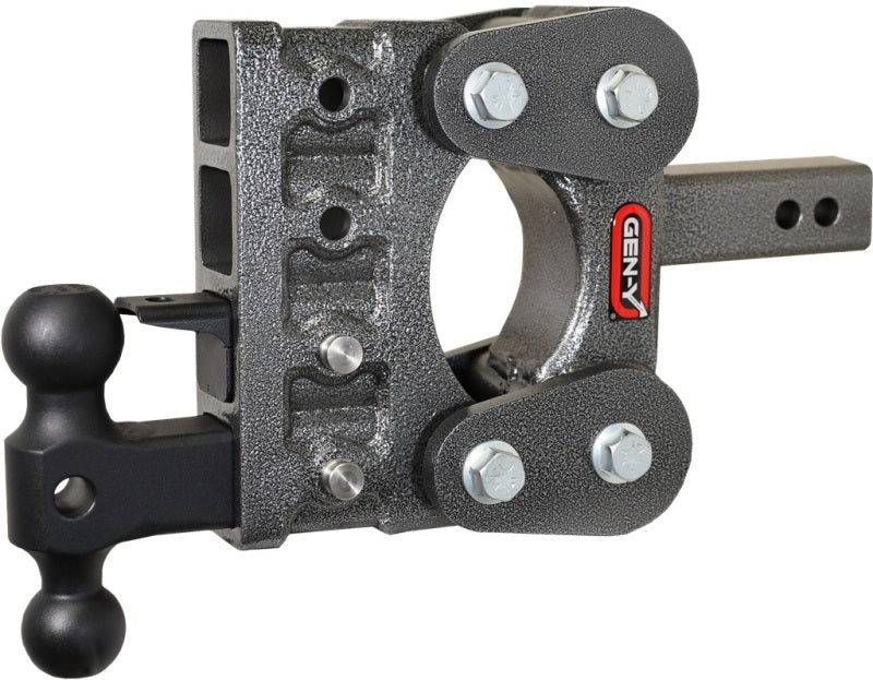 GEN-Y Hitch Gen-Y The Boss Torsion-Flex 2in Shank 5in Drop 10K Hitch w/GH-031 Dual-Ball/GH-032 Pintle Lock