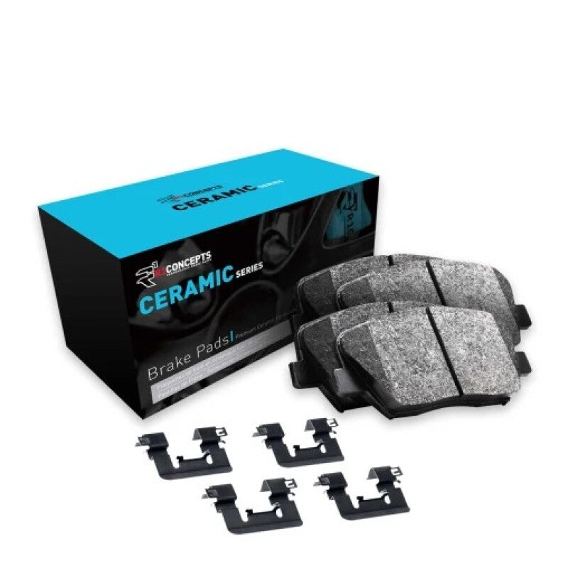 R1 Concepts R1 07-19 Maserati Quattroporte Rear Euro Ceramic Brake Pads and Hardware Kit