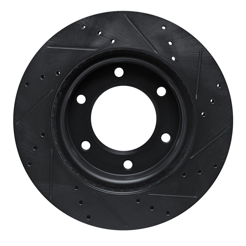 R1 Concepts R1 19-25 Ford BRONCO Front Left Drilled & Slotted Black Brake Rotor
