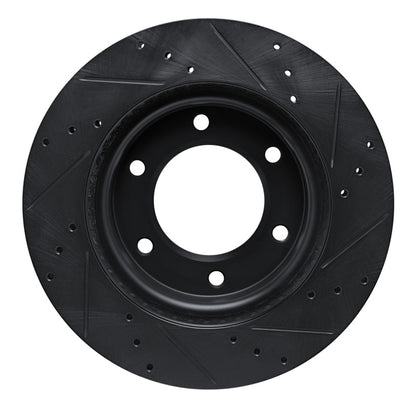 R1 Concepts R1 19-25 Ford BRONCO Front Left Drilled & Slotted Black Brake Rotor