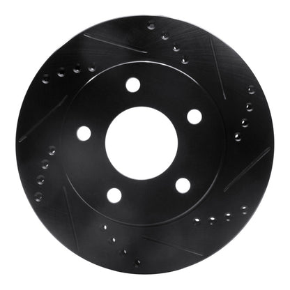 R1 Concepts R1 83-96 Buick LeSabre Front Right Drilled & Slotted Black Brake Rotor