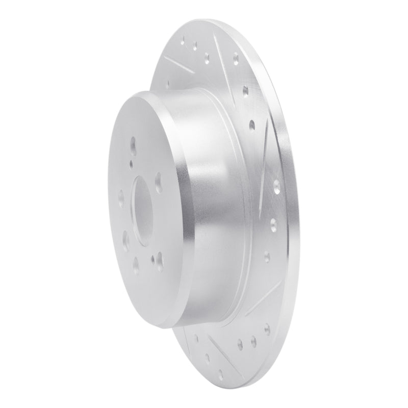 R1 Concepts R1 90-93 Toyota Celica Rear Right Drilled & Slotted Silver Brake Rotor