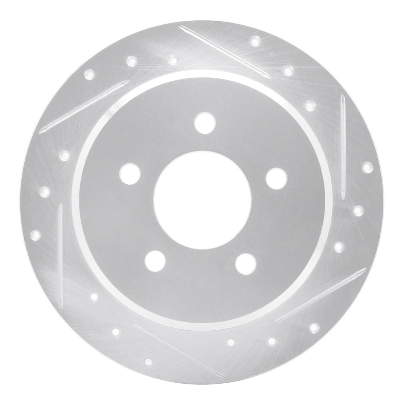 R1 Concepts R1 95-02 Ford Explorer Sport Rear Right Drilled & Slotted Silver Brake Rotor