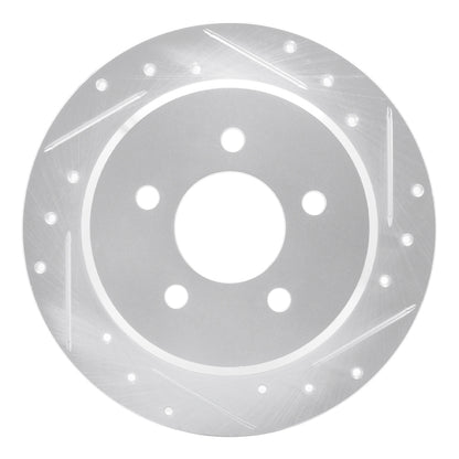 R1 Concepts R1 95-02 Ford Explorer Sport Rear Right Drilled & Slotted Silver Brake Rotor