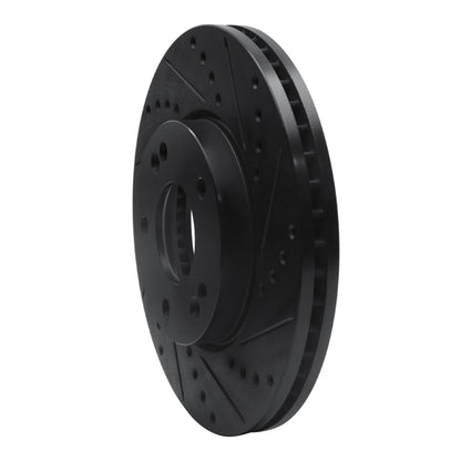 R1 Concepts R1 07-10 Kia Rondo (Canada) Front Right Drilled & Slotted Black Brake Rotor